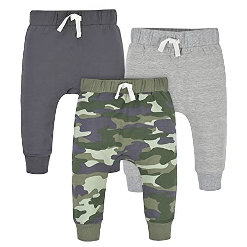 Gerber Baby Boys Toddler 3-Pack Jogger Sweatpants, Camo, 3T US - Image 1