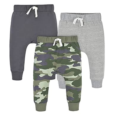 Gerber Baby Boys Toddler 3-Pack Jogger Sweatpants, Camo, 3T US - Image 1