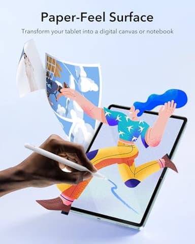ESR 2 Pack Paper-Feel Screen Protectors for iPad Air 11 Inch M3/M2 (7th/6th Generation, 2025/2024), Write and Draw Like on Paper, 9H Tempered Glass, Matte Writing Film with Alignment Frame, Anti-Glare - Image 5