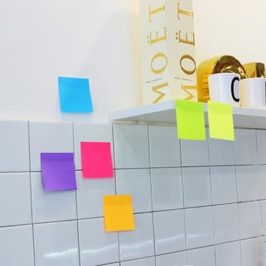 Sticky Notes 3x3 Inches,Bright Colors Self-Stick Pads, Easy to Stick for Home, Office, Notebook, 82 Sheets/pad - Image 4