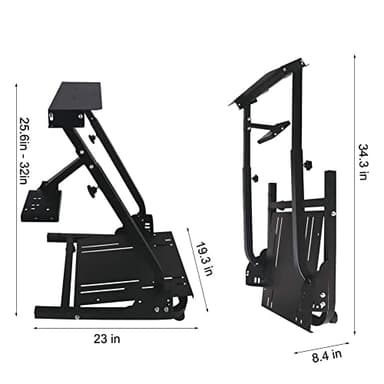 Nejoney Racing Wheel Stand, Height Adjustable & Foldable Steering Wheal Stand Compatible with Logitech G25,G27,G29,G920 Gaming Cockpit - Image 3