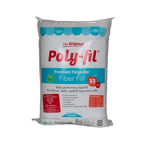 Fairfield The Original Poly-Fil, Premium Polyester Fiber Fill, Soft Pillow Stuffing, Stuffing for Stuffed Animals, Toys, Cloud Decorations, and More, Machine-Washable Poly-Fil Fiber Fill, 32-ounce Bag - Image 1