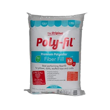 Fairfield The Original Poly-Fil, Premium Polyester Fiber Fill, Soft Pillow Stuffing, Stuffing for Stuffed Animals, Toys, Cloud Decorations, and More, Machine-Washable Poly-Fil Fiber Fill, 32-ounce Bag - Image 1