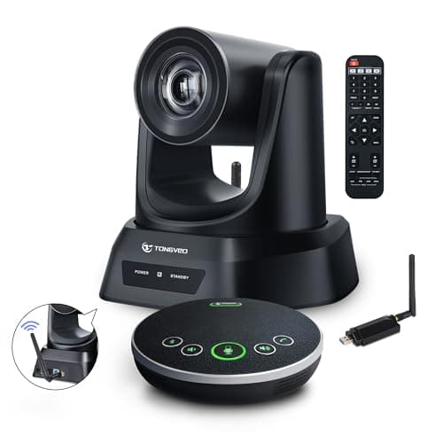 TONGVEO Wireless Conference Room Webcam, Church Live Streaming 20X USB 1080P 60fps PTZ Camera for Worship Services Online Conference, Works with Zoom, Skype OBS Easy to Set Up - Image 1