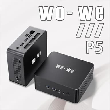wo-we Mini PC AMD Ryzen 5 3500U (up to 3.70GHz), 8GB DDR4 RAM 256GB M.2 NVME SSD,Dual 4K HDMI, Micro PC, 2.5''SSD, WIFI5,Home, Business - Image 2