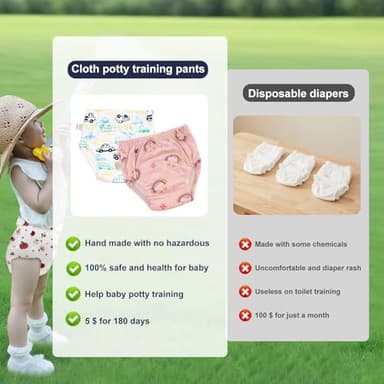 YIKG Upairy Training Pants for Boys Girls–Soft & Leak-Resistant Potty Training Underwear,Up Airy Potty Pants Comfortable for Toddlers(4PCS,M) - Image 8
