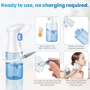 Ear Wax Removal, Ear Cleaner, Ear Wax Removal Kit, FSA Eligible Items Only List, Manual Ear Irrigation Flushing System, Safe and Effective to Clean Ear Built Up Wax - Image 5