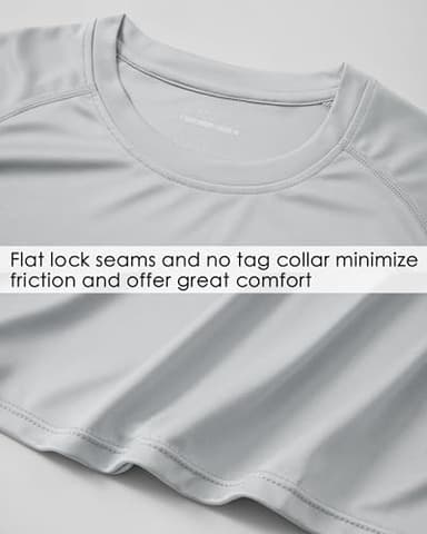 Willit Men's Rash Guard Swim Shirts UPF 50+ Long Sleeve Shirts Sun Protection SPF Hiking Fishing UV Shirt Gray XXL - Image 4