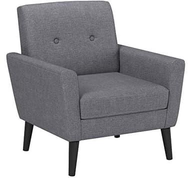Christopher Knight Home Sienna Mid-Century Modern Fabric Club Chair, Dark Grey - Image 5