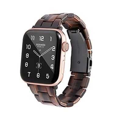 HOPO Compatible With Apple Watch Band 38mm 40mm 42mm 44mm Thin Light Resin Strap Bracelet With Stainless Steel Buckle Replacement For iWatch Series Ultra 9 8 7 6 5 4 3 2 1 - Image 1