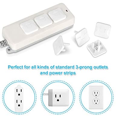 Mom's Choice Gold Awards Winner - Outlet Covers with Hidden Pull Handle Baby Proofing Plug Covers (45 Pack) 3-Prong Child Safety Socket Covers Electrical Outlet Protectors Kid Proof Outlet Cap - Image 5