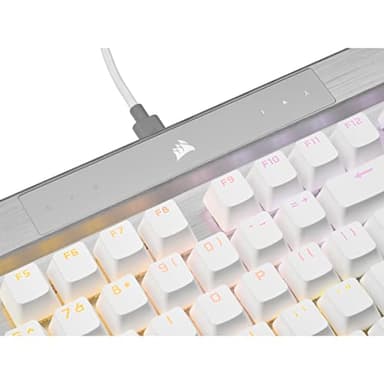 Corsair K70 PRO RGB Optical-Mechanical Gaming Keyboard - OPX Linear Switches, PBT Double-Shot Keycaps, 8,000Hz Hyper-Polling, Magnetic Soft-Touch Palm Rest - NA Layout, QWERTY - White - Image 4