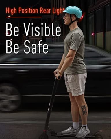 Bike Helmets for Adults Men Women,Mens/Womens Cool Bicycle Helmet with Magnetic Rear LED Light (Shiny White,L) - Image 6