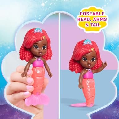 Just Play Disney Junior Ariel Royal Family 6-Piece Color-Change Mermaid Figure Set, Kids Toys for Ages 3 Up - Image 3