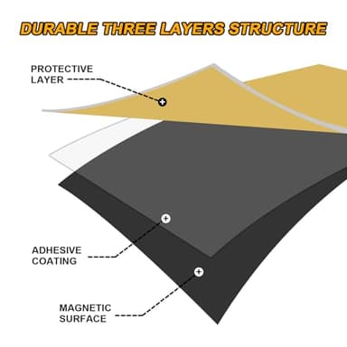 Towjug Cuttable Magnetic Sheets 6 Pack, Each 8" x 10", Stick Magnetic Paper with Adhesive Backing for Crafts, Paper Magnets and Stickers - Image 3