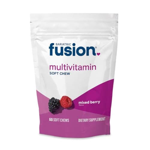 Bariatric Fusion Bariatric Multivitamin Soft Chew | Mixed Berry Fruit Flavor Chewy | Sugar Free Chewable Multivitamin Post Bariatric Surgery | Gastric Bypass and Sleeve | 60 Count | 1 Month Supply - Image 1