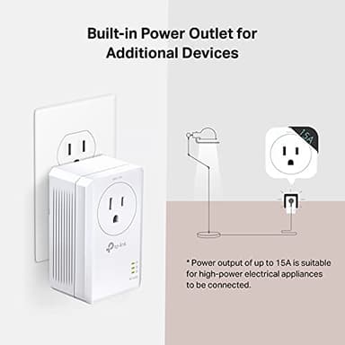 TP-Link AV1000 Powerline Ethernet Adapter Kit (TL-PA7017P KIT) - Passthrough, Noise Filtering, Gigabit Port, Plug Pair & Play, Network Adapter, Free Expert Support - Image 3
