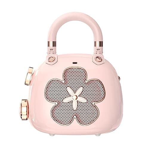 DOSS Candy Mini Bluetooth Speaker with Mighty Sound, Retro Stylish Design, Adorable for Home, Room, Desk Decoration Minors, Women-Light Pink - Image 1