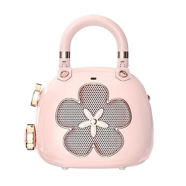 DOSS Candy Mini Bluetooth Speaker with Mighty Sound, Retro Stylish Design, Adorable for Home, Room, Desk Decoration Minors, Women-Light Pink - Image 1