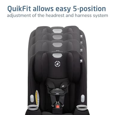 Maxi-Cosi Pria Max All-in-One Convertible Car Seat, Rear Facing Car Seat (4-40 lbs), Forward Facing Car Seat (22-65 lbs), High Back Booster Seat (40-100 lbs), Pure COSI, Essential Black - Image 3