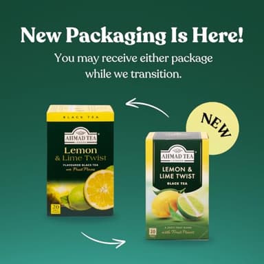 Ahmad Teas - Lemon & Lime Black Tea 1.4oz - 20 Tea Bags - Image 2