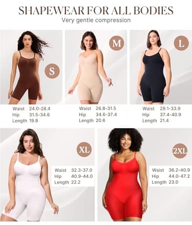 BRABIC Waist Trainer Bodysuit for Women Tummy Control Shapewear Round Neck Seamless Butt Lifter Full Body Shaper (Large, Black Mid Thigh) - Image 5