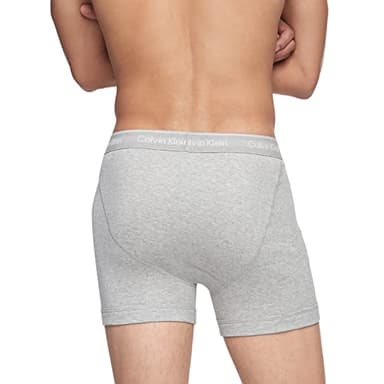 Calvin Klein Men's Cotton Classics 3-pack Boxer Brief, 3 Grey Heather, Medium - Image 2