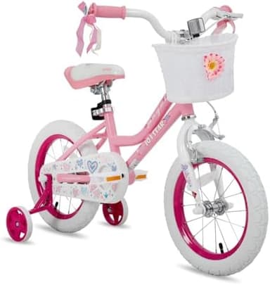 JOYSTAR Angel Girls Bike for Toddlers and Kids Ages 2-13 Years Old, 12 14 16 18 20 Inch Kids Bike with Training Wheels & Basket, 20 24 Inch Girls Bicycle with Handbrake & Kickstand - Image 3