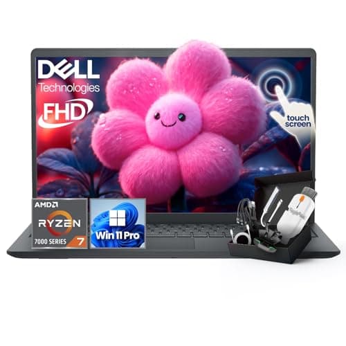 Dell Inspiron 15 3535 Touchscreen Laptop, AMD Ryzen 7 7730U (8-Core, Beats i7-1355U), 15.6" FHD, 32GB RAM | 1TB SSD Business Laptop Computer, Windows 11 Pro, Copilot AI, Wi-Fi, Webcam, w/Accessory - Image 1