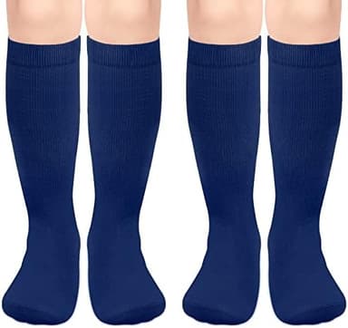 Kids Soccer Socks Toddler Soccer Socks Girls Boys Soccer Socks Kids Tube Socks with Stripes Toddler Knee High Socks - Image 3