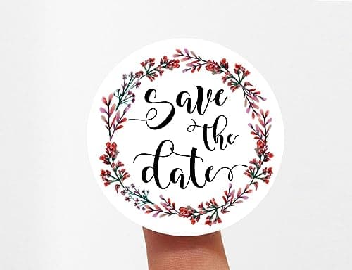 ZLKAPT 120PCS Save The Date Premium Wedding Stickers Wedding Favor Stickers Save The Date Labels Stickers Envelope Seal Bridal Shower Stickers