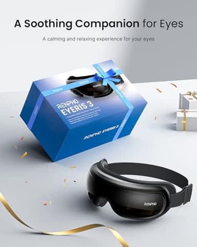 RENPHO Eyeris 3 Eye Massager with Heat and Cooling for Migraines, Voice Control Eye Mask, Eye Care Device with DIY Massage Setting, Birthday Gifts for Women/Men, Reduce Dry Eyes - Image 4