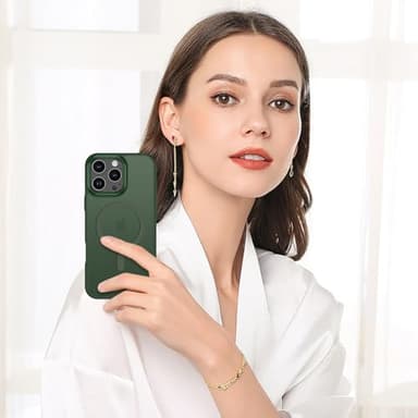 BENTOBEN Magnetic for iPhone 16 Pro Max Case,(Compatible with MagSafe) (Military Grade Drop Protection) Slim Translucent Matte Shockproof with Anti-Fingerprint Phone Case 6.9",Green - Image 4