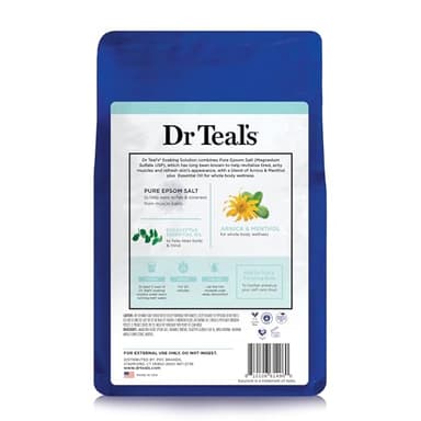 Dr Teal's Epsom Salt Magnesium Soak, Arnica Body Relief with Arnica, Menthol & Essential Oils, 3 lbs - Image 8