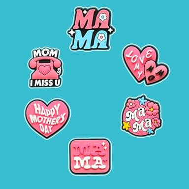 Mom Shoe Charms for Croc, Mother's Day Shoe Decoration for Shoes Bracelet Wristband Clog Sandals Birthday Party Favors - Image 3
