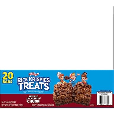 Rice Krispies Treats Marshmallow Snack Bars, Kids Snacks, School Lunch, Double Chocolatey Chunk, 26oz Box (20 Bars) - Image 7