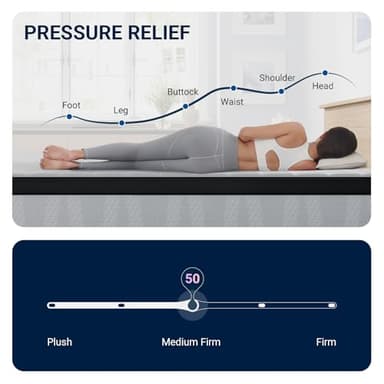 Avenco King Mattress, 12 Inch Medium Firm King Size Mattress in a Box, Hybrid Mattresses with Smarts™ Coil Pocket Springs for Motion Isolation, Strong Edge Support, CertiPUR-US Certified - Image 5