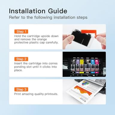 E-Z Ink Compatible TS9120 Ink Cartridge Replacement for Canon PGI-280XXL CLI-281XXL PGI 280XXL CLI 281XXL to use with PIXMA TS8320 TS8220 TS8120 (PGBK, Black, Photo Blue, Cyan, Magenta, Yellow) 6 Pack - Image 6