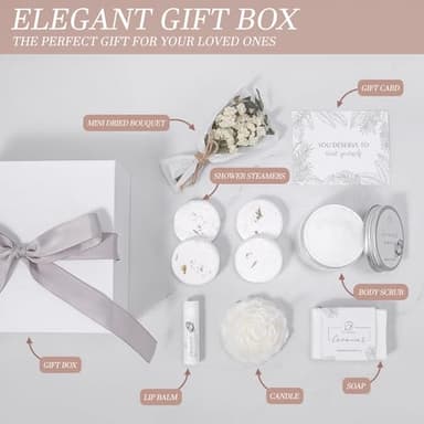 EXTALOW Spa Gifts for Women Bath and Body Gift Basket Mothers Day Gifts Coconut Lavender Home Spa Set Self Care Gift for Mom Sister Her Wife Birthday Gifts Spa Kit Care Package Thank You Gift - Image 3