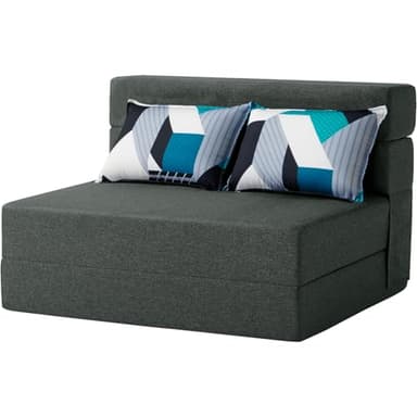 FILUXE Convertible Folding Sofa Bed-Sleeper Chair with Color Pillow, Modern Linen Fabric Floor Futon Couch, Foldable Mattress for Living Room/Dorm/Guest Use/Home Office/Apartment, Standard - Image 1