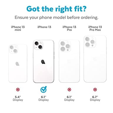 Speck MagSafe Case for iPhone 13 - Drop & Camera Protection, Clear Phone Case, Wireless Charging Compatible, Fits All 6.1 Inch Models - Clear/Platinum Glitter - Image 9