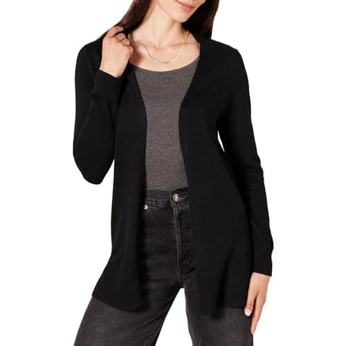 Amazon Essentials Women's Lightweight Open-Front Cardigan Sweater (Available in Plus Size), Black, XX-Large - Image 1