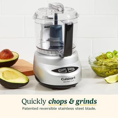 Cuisinart Food Processor, Mini-Prep 3 Cup, 24 oz, Brushed Chrome and Nickel, DLC-2ABC - Image 2