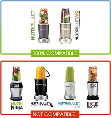 7 Pieces nutribullet Blender Cups & Blade Replacement Set 32oz Huge Cup with 1 Flip-Top To-Go Lid and 1 Lid Ring & Premium Extractor Blade with Compatible with NutriBullet 600w/900w Blender - Image 8