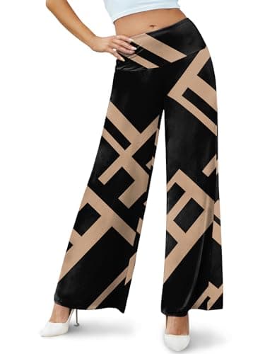 Arolina Palazzo Pants for Women Dressy Casual Wide Leg Pants for Women Stretchy Flowy High Waist Lounge Pants Trousers - Image 6