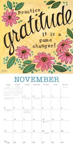 A Year of Hope and Inspiration 2025 Mini Calendar — By Deborah Mori, 7" x 7" - Image 5