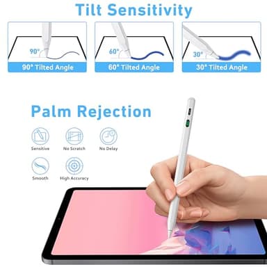 Stylus Pen for ipad, Active Pencil with Digital Display Indicator, Palm Rejection Tilt Sensor, Pen for Apple Compatible with 2018-2022 iPad Pro 11"/12.9", iPad 10/9/8/7/6, iPad mini 5/6,iPad Air3/4/5 - Image 5