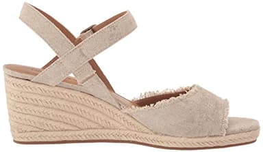 Lucky Brand womens Mindra Wedge Sandal, Natural/Platino, 7.5 Wide US - Image 6