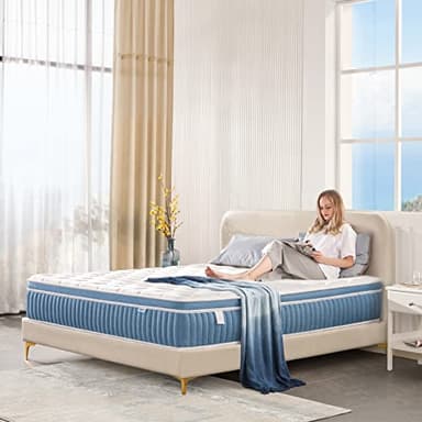 Rimensy Queen Mattress, 12 Inch Hybrid Mattress in a Box, Gel Memory Foam Mattress, Individually Wrapped Pocket Coils, Quality Comfort and Adaptive Support - Breathable, 60"*80"*12" - Image 6