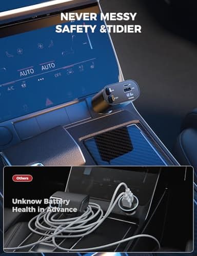 【Upgraded】 SUPERONE Retractable Car Charger 4 in 1, Fast Car Phone Charger with Cord 2.6ft, USB C and Apple Car Adapter, Compatible with iPhone 17 16 15/15 Pro Max/14/13/12/11, Galaxy, Pixel - Image 4